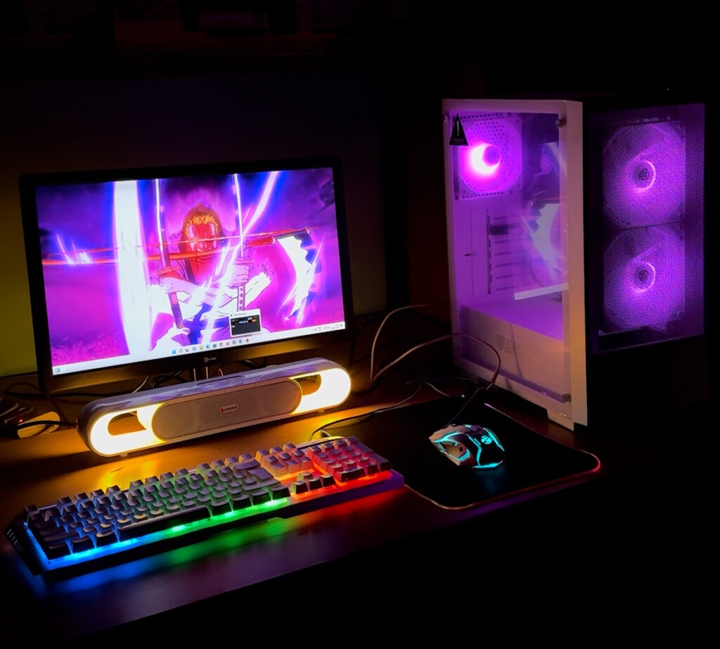 RGB Gaming PC Setup in Advance Technology Systems