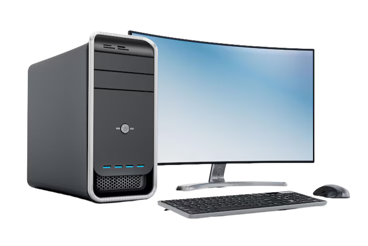 displaying computer,CPU,Mouse and Keyboard